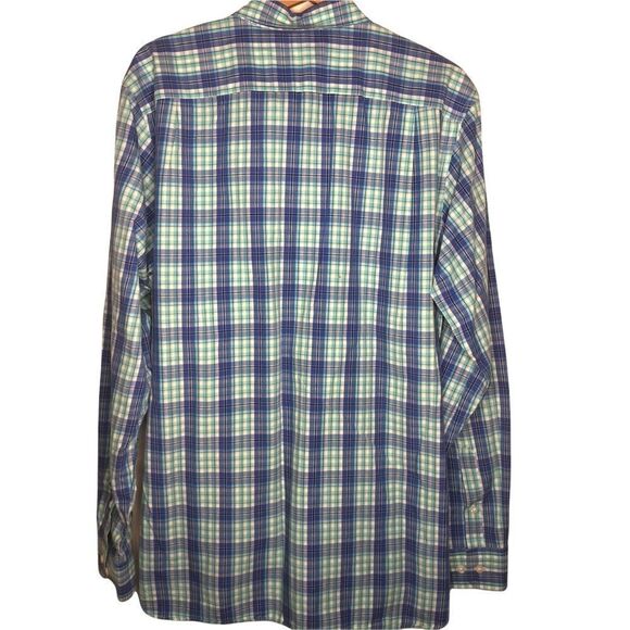 NAUTICA SHIRT, PLAID Button Down, Purples and Greens Size L - Picture 2 of 5